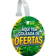Wobbler de Gôndola 20x20cm com estrutura peça inteira e ampla área de comunicação. Ideal para destacar ofertas, lançamentos e promoções no ponto de venda.