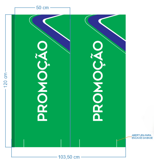Totem em Polionda 3mm 50x120cm