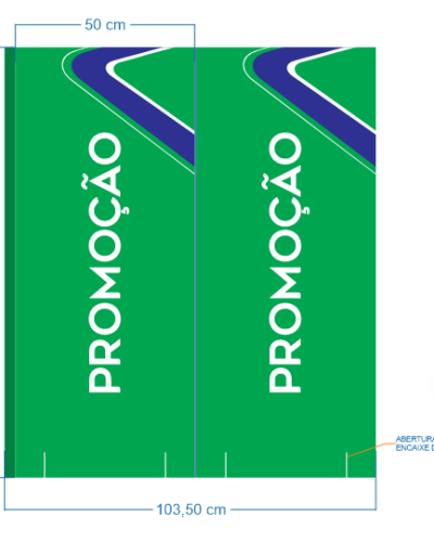 Totem em Polionda 3mm 50x120cm
