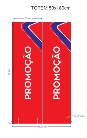 Totem em Polionda 3mm 50x180cm
