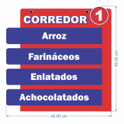 Placa de Identificação em PS 2mm IP F/V – 45x45cm c/ 2 ilhós