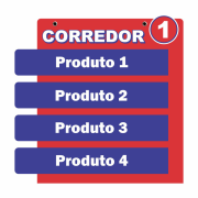 Placa de Identificação em PS 2mm IP F/V – 45x45cm c/ 2 ilhós