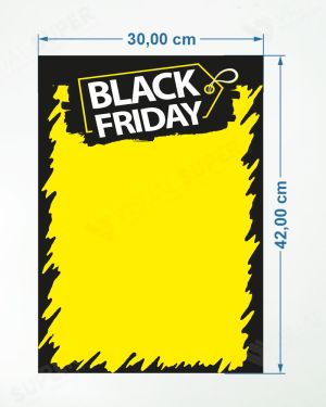 Cartaz Black Friday 30x42cm Mod. BF.01 – 100un