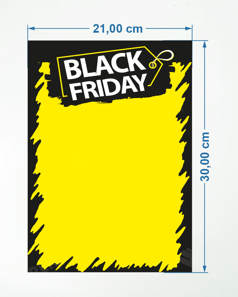 Cartaz Black Friday 21x30cm Mod. BF.02 – 100un
