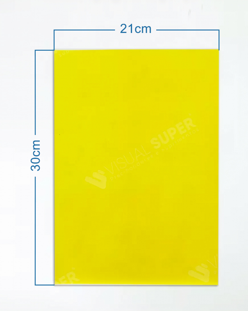 Cartaz Amarelo Neutro Offset 120g A4 p/ Impressora – 100un