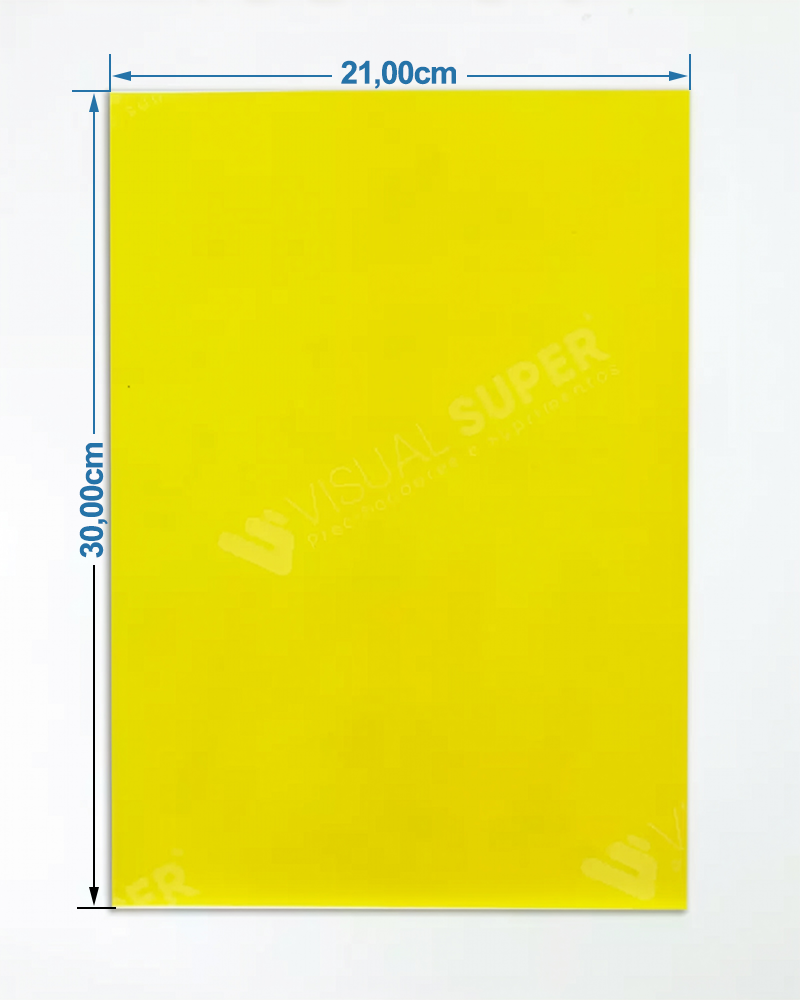 Cartaz Amarelo Neutro Offset 120g A4 p/ Impressora – 100un