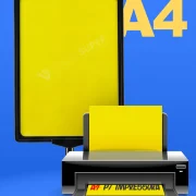 Cartaz Amarelo Neutro Offset 120g A4 p/ Impressora – 100un