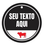 Tag de Produtos c/Laminação 9x9cm para identificação de cortes de carne e produtos em açougues.