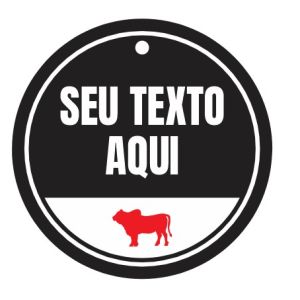 Tag de Produtos c/Laminação 9x9cm para identificação de cortes de carne e produtos em açougues.