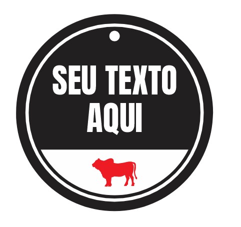 Tag de Produtos c/Laminação 9x9cm para identificação de cortes de carne e produtos em açougues.