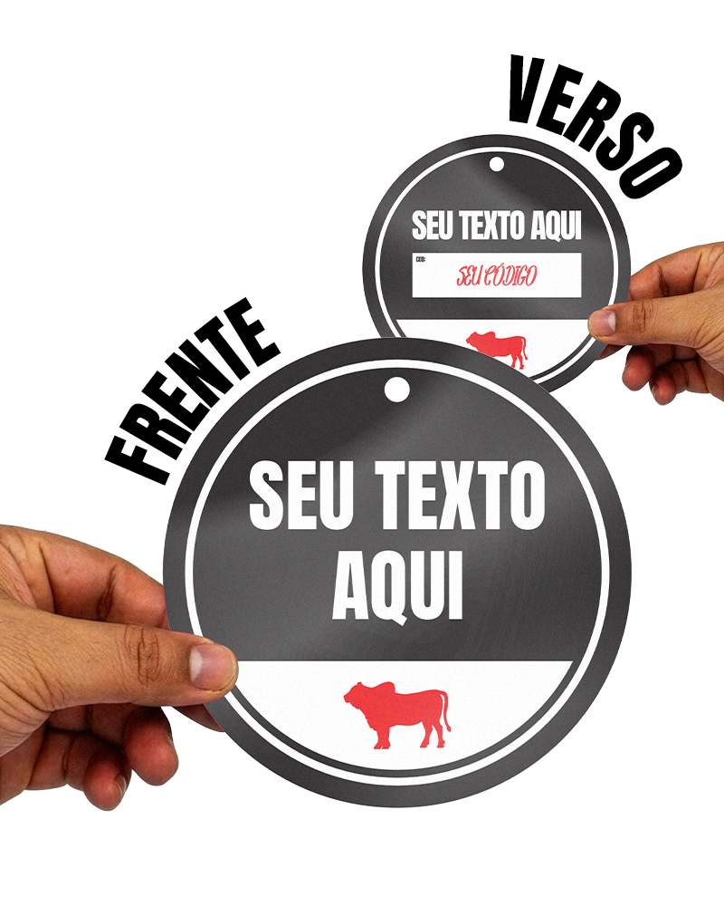 Tag de Produtos em PP 0,4mm IP F/V c/ Laminação – 9x9cm – 12un