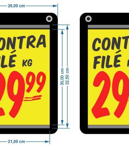 Porta-cartaz em HoneyComb 3mm 26x38cm c/1 Bolsa A4 – 2 Ilhos