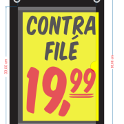Porta-cartaz em HoneyComb 3mm 26x38cm – IP F/V c/ 1 Bolsa A4 – c/ 2 ilhós