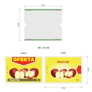 Precificador E2 em Honeycomb 3mm IP – 22x32cm c/ 1 bolsa A5 c/ Nº Branco c/ Gota de 1cm