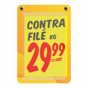 Porta-cartaz em HoneyComb 3mm 26x38cm c/1 Bolsa A4 – 2 Ilhos