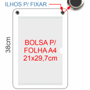 Porta-cartaz em HoneyComb 3mm 26x38cm – IP F/V c/ 1 Bolsa A4 – c/ 2 ilhós