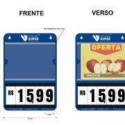 Precificador E2 Honeycomb 22x32cm.F/V com bolsa A5 Frente e Verso, Numerais Sanfonados e impressão personalizada. Ideal para ofertas no PDV.
