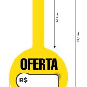 Wobbler Escreve e Apaga em PVC IP – 10×23,5cm c/ 1 Caneta Preta c/ Apagador – 10un
