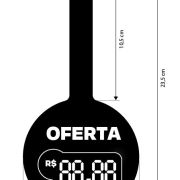 Wobbler Escreve e Apaga em PVC IP – 10×23,5cm c/ 1 Caneta Preta c/ Apagador – 10un