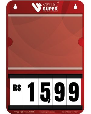 Precificador E2 em Honeycomb 3mm IP – 22x32cm c/ 1 bolsa A5 c/ Nº Branco c/ Gota de 1cm