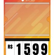 Precificador E2 em Honeycomb 3mm IP F/V – 22x32cm c/ 1 bolsa A5 c/ Nº Branco c/ Gota de 1cm