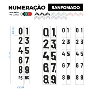 Precificador E1 em Petg 0,75mm 18×16,5cm – c/ Nº Branco c/ Encaixe de 2cm