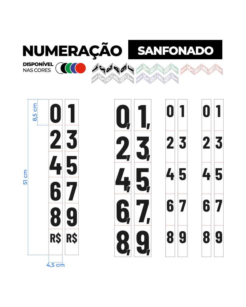 Precificador E1 em Petg 0,75mm 18×16,5cm – c/ Nº Branco c/ Encaixe de 2cm