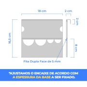 Precificador E1 em Petg 0,75mm 18×16,5cm – c/ Nº Branco c/ Encaixe de 2cm