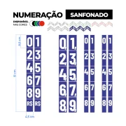Precificador E1 em Petg 0,75mm 18×16,5cm – c/ Nº Azul c/ Encaixe de 2cm