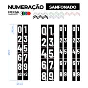 Precificador E1 em Petg 0,75mm 18×16,5cm – c/ Nº Preto c/ Encaixe de 2cm