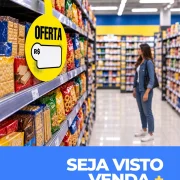 Wobbler Escreve e Apaga em PVC IP – 10×23,5cm c/ 1 Caneta Preta c/ Apagador – 10un