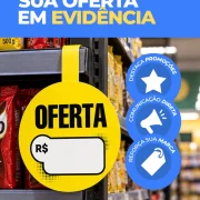 Wobbler Escreve e Apaga em PVC IP – 10×23,5cm c/ 1 Caneta Preta c/ Apagador – 10un