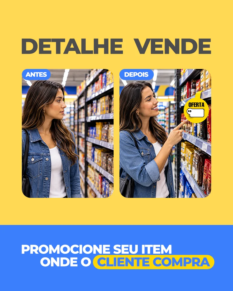 Wobbler Escreve e Apaga em PVC IP – 10×23,5cm c/ 1 Caneta Preta c/ Apagador – 10un