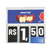 Precificador E1 em Petg 0,75mm 18×16,5cm – c/ Nº Preto c/ Encaixe de 2cm