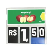 Precificador E1 em Petg 0,75mm 18×16,5cm – c/ Nº Preto c/ Encaixe de 2cm