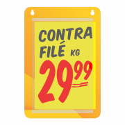 Porta-cartaz em HoneyComb 3mm 26x38cm – IP F/V c/ 1 Bolsa A4 – c/ 2 Furos