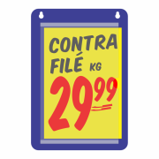 Porta-cartaz em HoneyComb 3mm 26x38cm – IP F/V c/ 1 Bolsa A4 – c/ 2 Furos