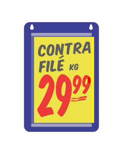 Porta-cartaz em HoneyComb 3mm 26x38cm c/1 Bolsa A4 – 2 Furos