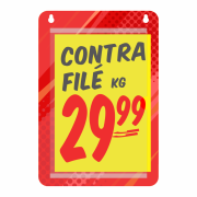 Porta-cartaz em HoneyComb 3mm 26x38cm – IP F/V c/ 1 Bolsa A4 – c/ 2 Furos