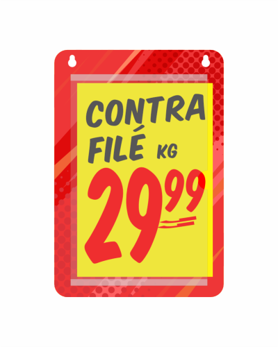 Porta-cartaz em HoneyComb 3mm 26x38cm – IP F/V c/ 1 Bolsa A4 – c/ 2 Furos