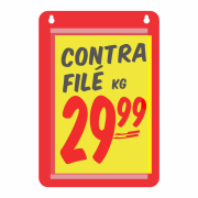 Porta-cartaz em HoneyComb 3mm 26x38cm – IP F/V c/ 1 Bolsa A4 – c/ 2 Furos