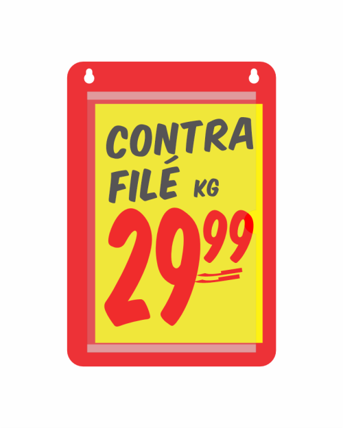 Porta-cartaz em HoneyComb 3mm 26x38cm c/1 Bolsa A4 – 2 Furos