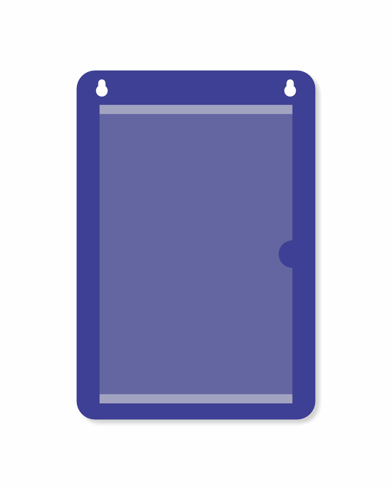 Porta-cartaz em HoneyComb 3mm 26x38cm – IP F/V c/ 1 Bolsa A4 – c/ 2 Furos